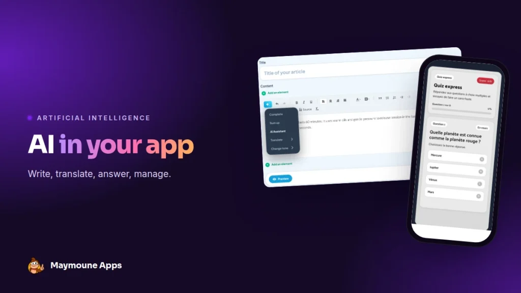AI mobile app,add AI to an app