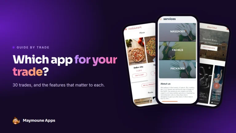 mobile app by trade,business app by industry
