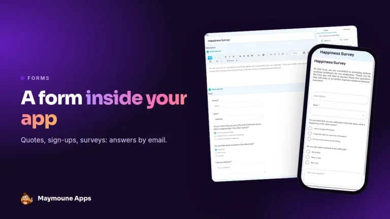 mobile app form,quote request form