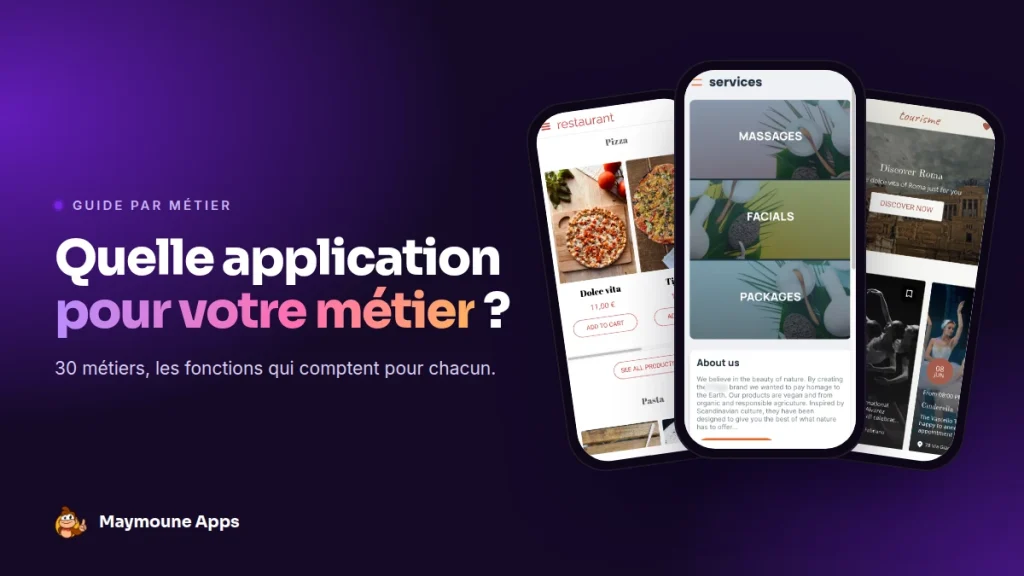 application mobile par métier,application métier