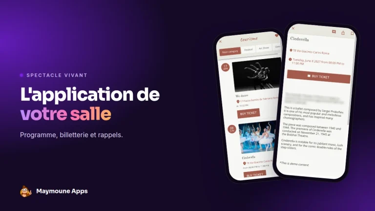 application théâtre,application salle de spectacle