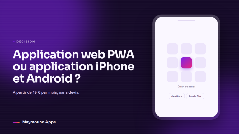 application web pwa ou application mobile