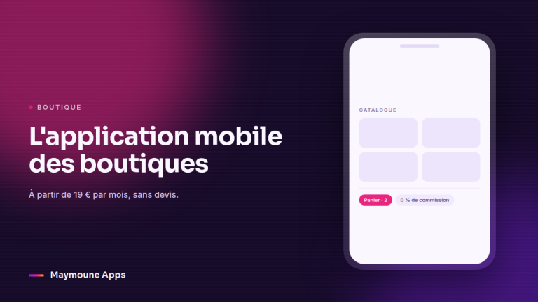 application mobile boutique