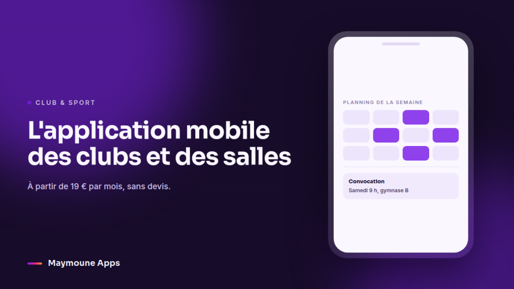 application mobile salle de sport