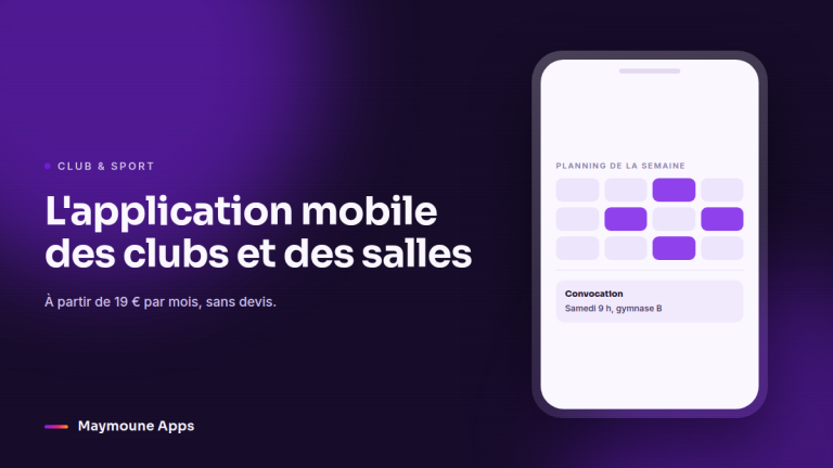 application mobile salle de sport