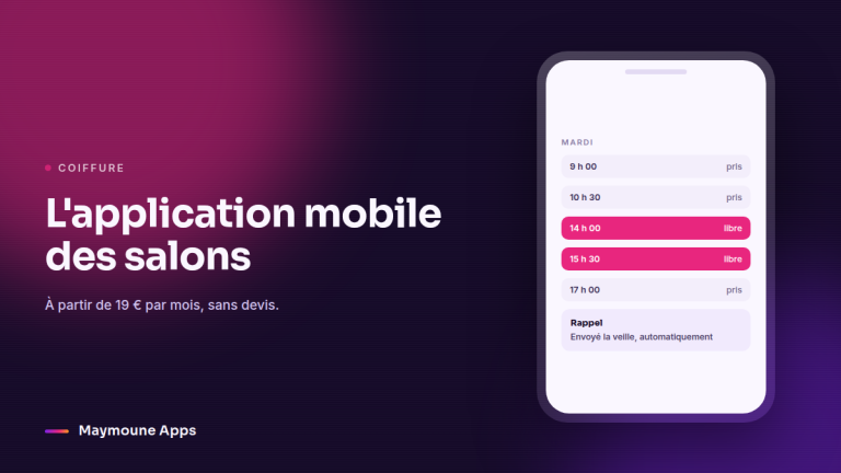 application mobile salon de coiffure