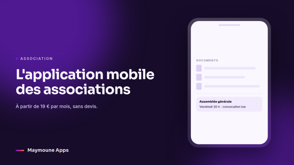 application mobile association