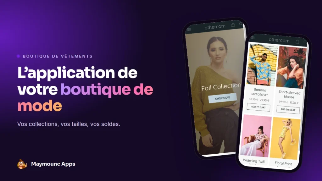 application boutique de vêtements,application mode
