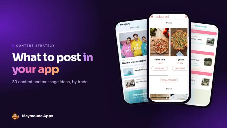 app content ideas,what to post in your app