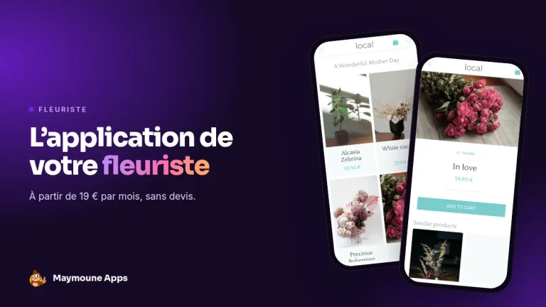 application fleuriste