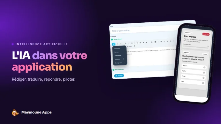 IA application mobile,ajouter IA application