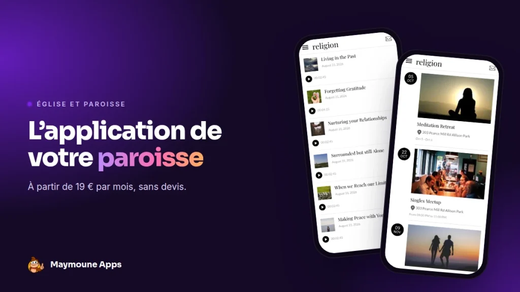 application paroisse
