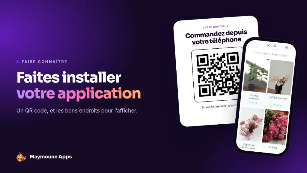 QR code application,faire installer une application