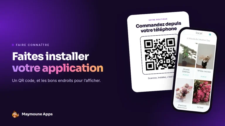 QR code application,faire installer une application