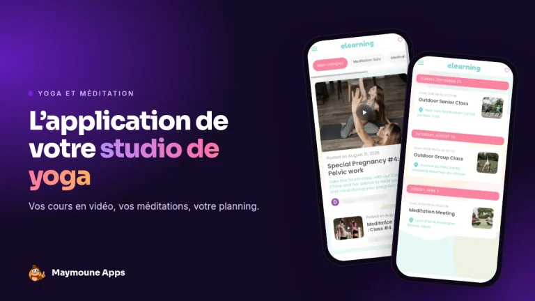 application studio de yoga,application méditation