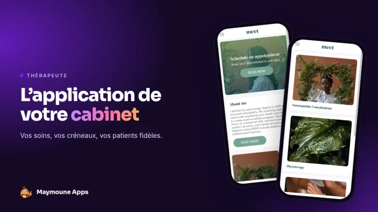 application thérapeute,prise de rendez-vous en ligne