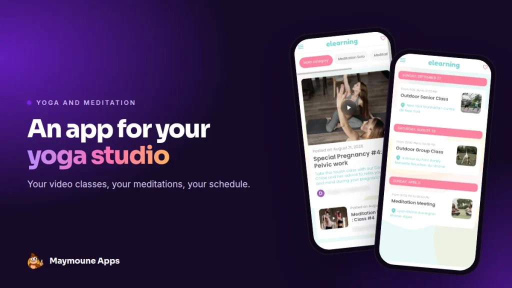 yoga studio app,meditation app