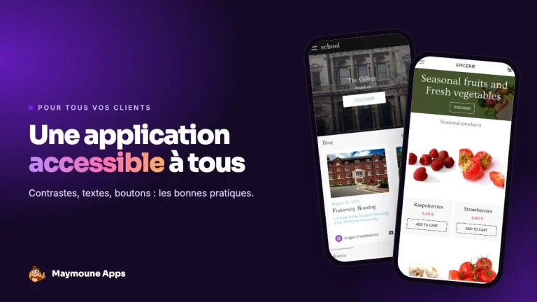 accessibilité application mobile