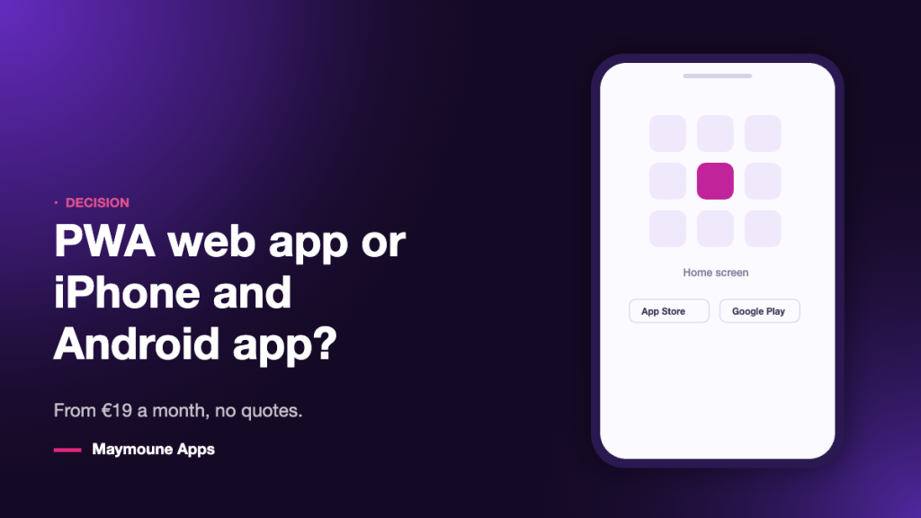pwa web application or mobile application