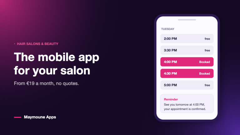 hair salon mobile app
