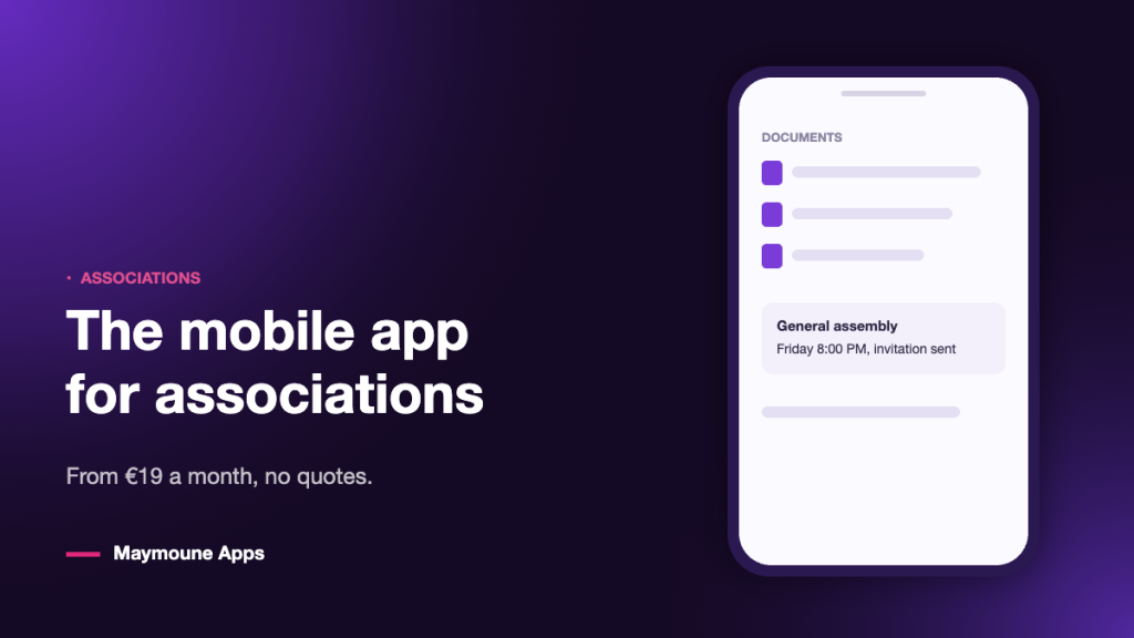 mobile app for associations